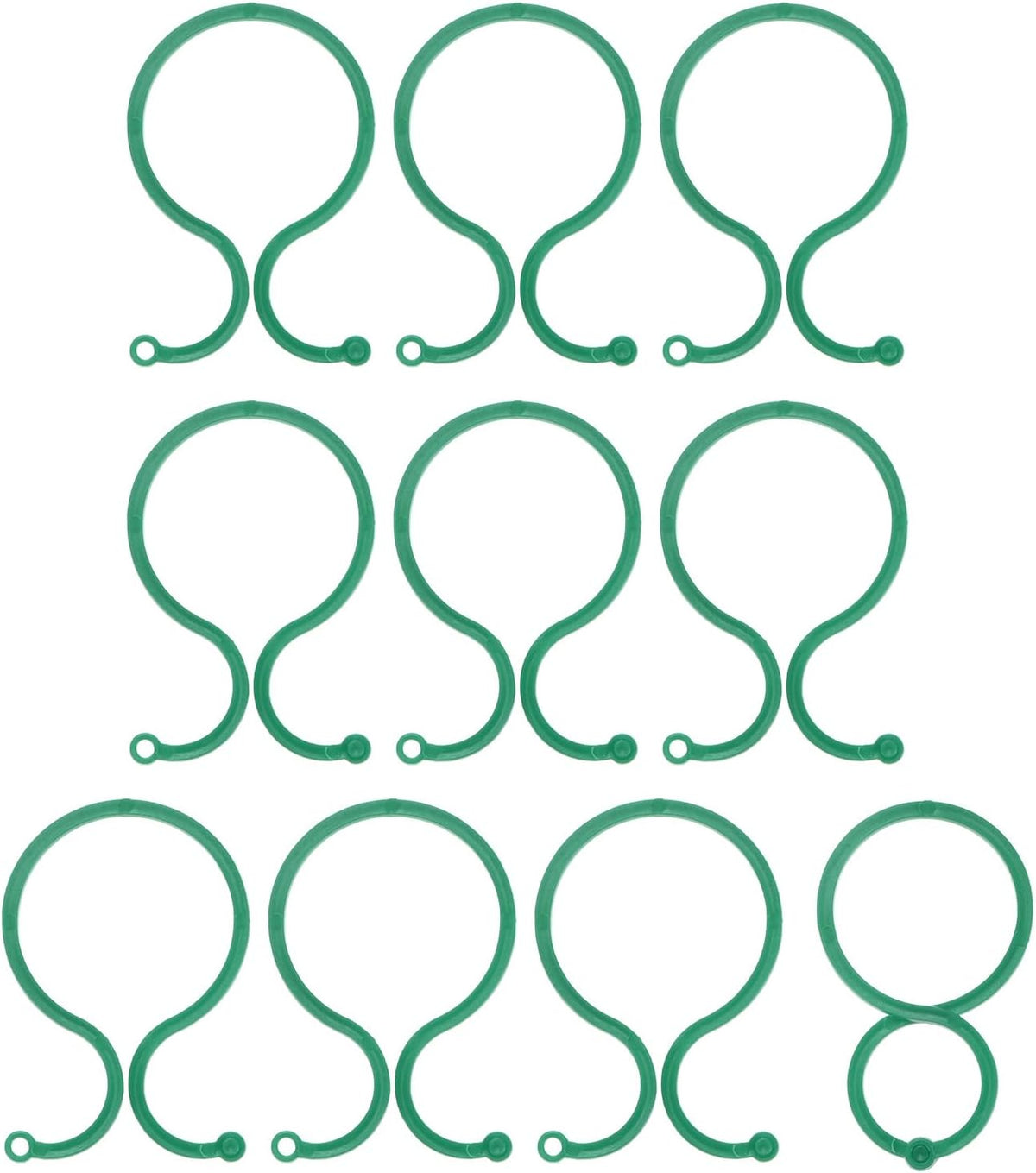 100-Pack Plant Support Clips, 2.4" x 1.6" x 0.08"(l x W x H) Plant Twist Clip Ties, Plastic Plant Clips, Tomato Vine Flower Cucumber Plastic Plant Clip for Plant Locks