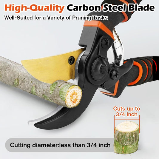 8'' Professional Straight Blade Garden Shears for Plant Trimming