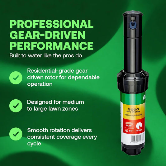 5000 Heavy Duty Simple Adjust Gear Driven Rotor Sprinkler Head