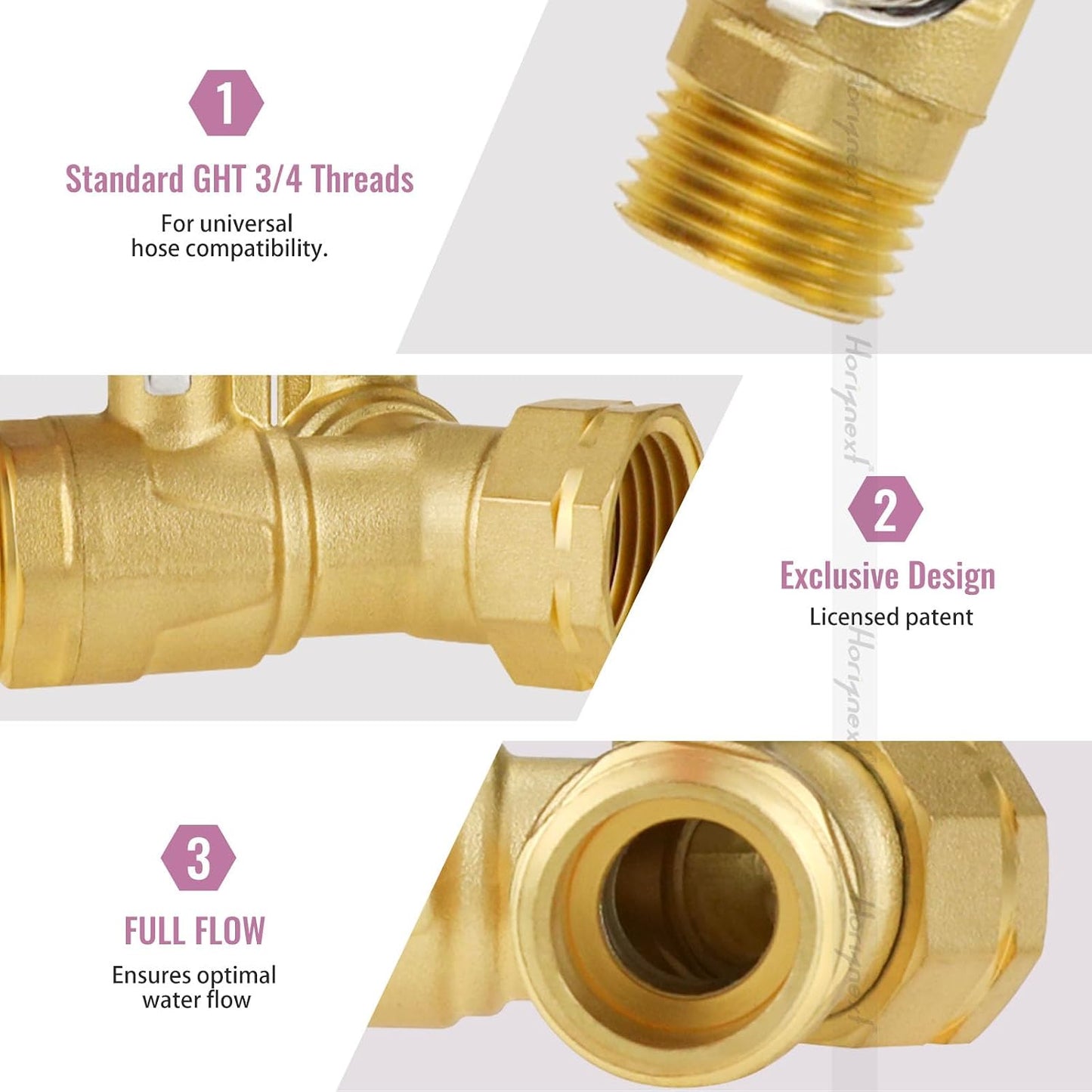 Hose Splitter 2 Way Heavy Duty, Brass Garden Hose Splitter