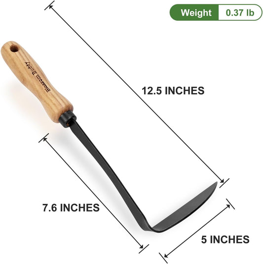 Japanese Weeding Sickle, Stainless Steel Cape Cod Weeder Garden Hand Hoe