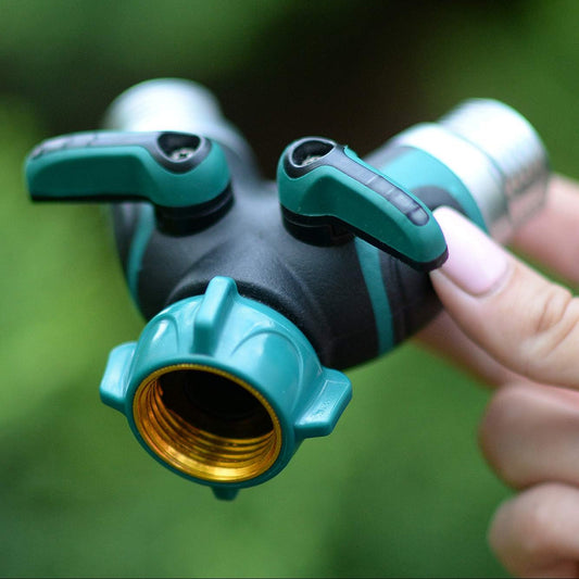 Metal Garden Hose Splitter Upgraded 2026, 2 Way Y Hose Connector, Easy Grip, Easy to Open