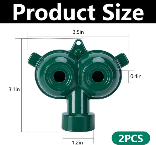 2 Pcs Twin Spot Stationary Sprinkler, Metal Dual Circle Sprinkler Head