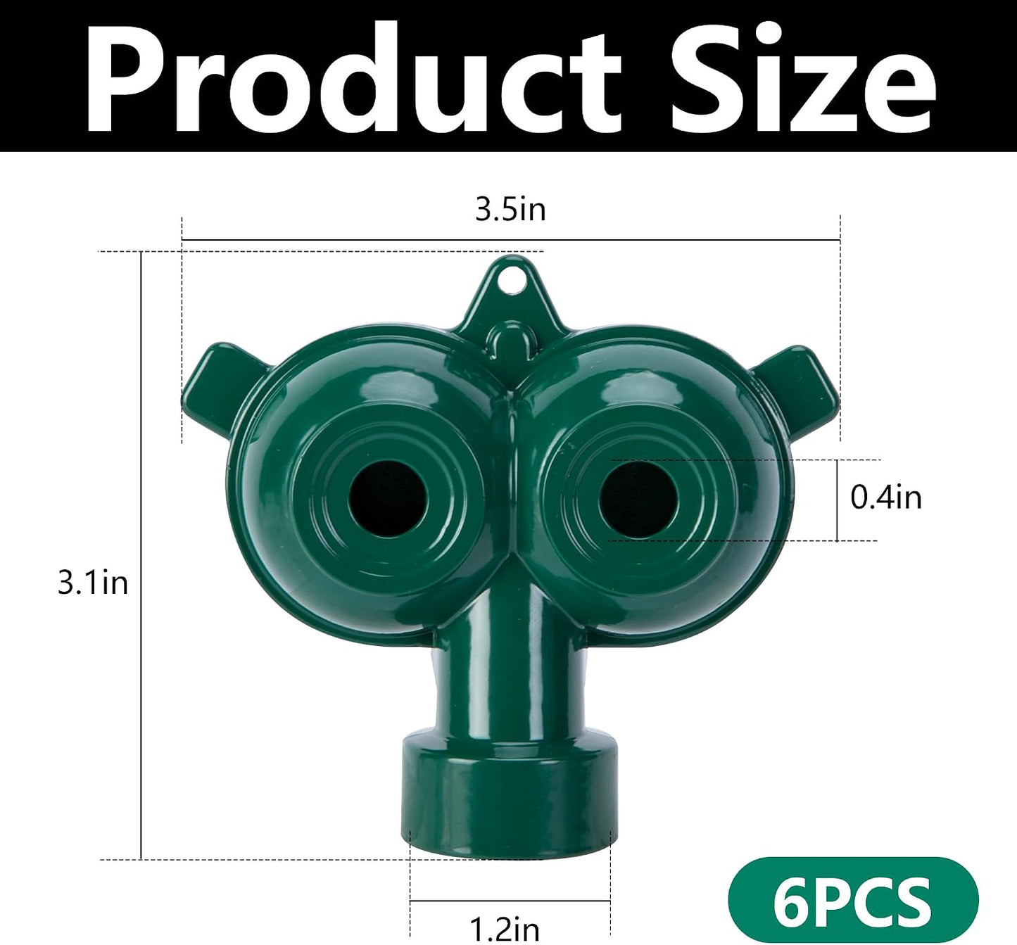 2 Pcs Twin Spot Stationary Sprinkler, Metal Dual Circle Sprinkler Head