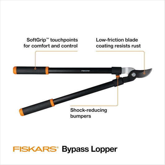 28” Garden Bypass Loppers, Tree Trimmer with 1.5" Cut Capacity