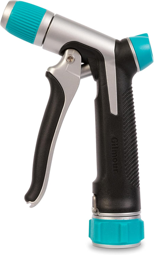 Heavy Duty Front Control Garden Hose Nozzle with Adjustable Spray Pattern, Water Hose Nozzle for Watering Garden or Lawn