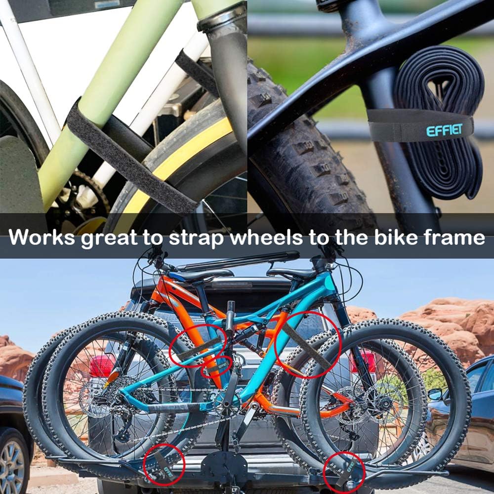 12 Packs Fastening Cord Wrap 1 x 24 Inches Hook and Loop Cinch Straps, Adjustable Adhesive Extension Hose Storage Strap, Securing Bike Sleeping Bag for Yoga Mat