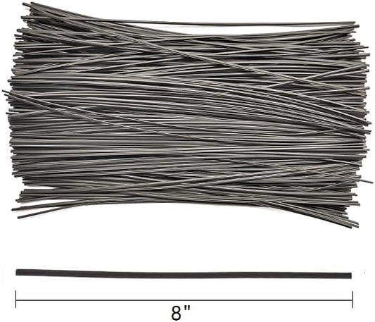 300Pcs Plastic Twist Ties, Garden Plant Twist Tie Cable Tie, Plastic Cable Ties for Bread Candy Bags, Gift Bags (Black,8 Inches)