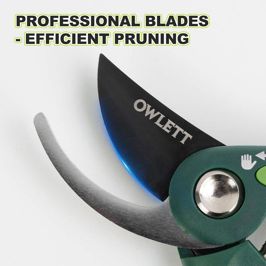 Pruning Shears for Gardening, 8.5" Bypass Garden Scissors Adjustable Grip Width, Ultra-Sharp Hand Pruner Rust-resistant Steel Blade Heavy Duty Garden Clippers with Safety Lock, Shears Gardening Tools