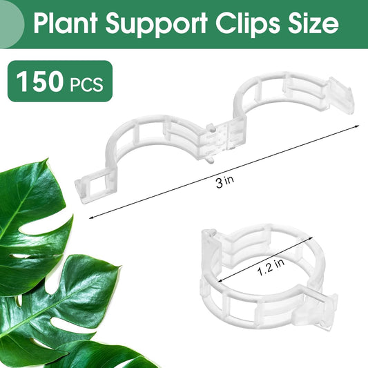 150 Pcs Plant Clips 0.25 Inch Hole for Climbing Tomato Grape Vine