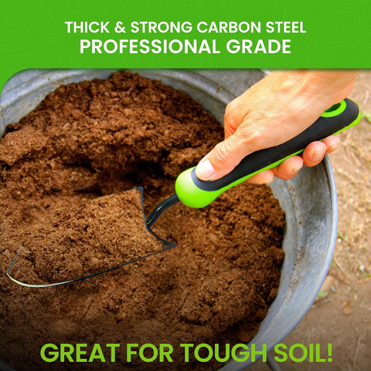 Heavy Duty Garden Trowel Hand Shovel for Gardening – Strong Carbon Steel Hand Trowel with Ergonomic Non-Slip Handle – Perfect for Digging, Planting, Transplanting, and Cutting Roots