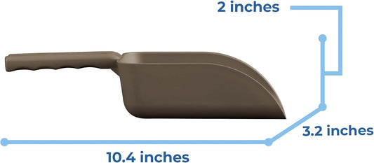 Vikan 630066 Color-Coded Plastic Hand Scoop - BPA-Free Food-Safe Kitchen Utensils, Restaurant and Food Service Supplies, 16 oz, Brown