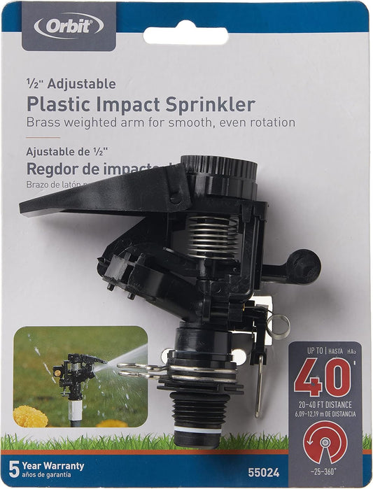 3 Pack 1/2 Inch Plastic Impact Sprinkler Head