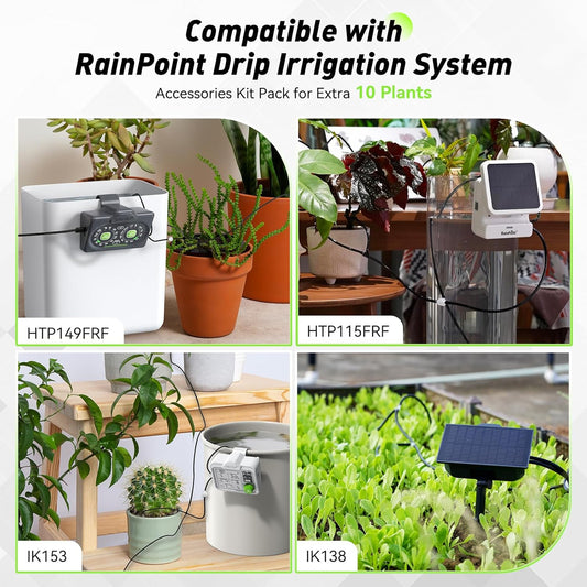 Drip Irrigation Pump Extended Driplines Accessories Kit/Expand Kit Pack for Extra 10 Plants