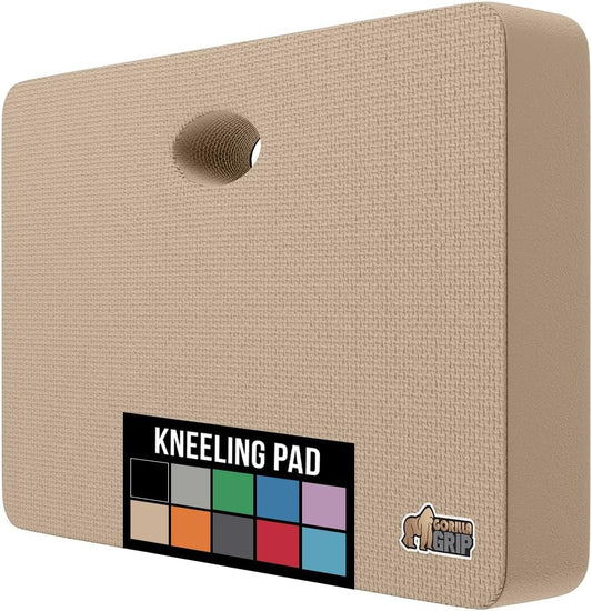 GORILLA GRIP® Extra Thick Patent Pending Supportive Foam Kneeling Pad, Large Cushion Knee Pads for Gardening, Baby Bath Time,