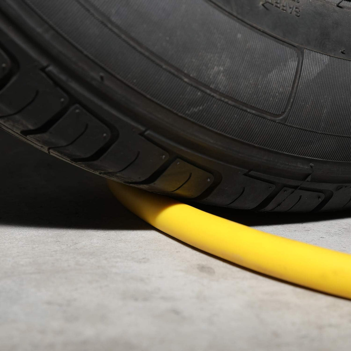 Hybrid Lead-in Air Hose 3/8 Inch x 6FT with 1/4"NPT Quick Coupler and Plug 300PSI Yellow Whip Compressor Hose Short