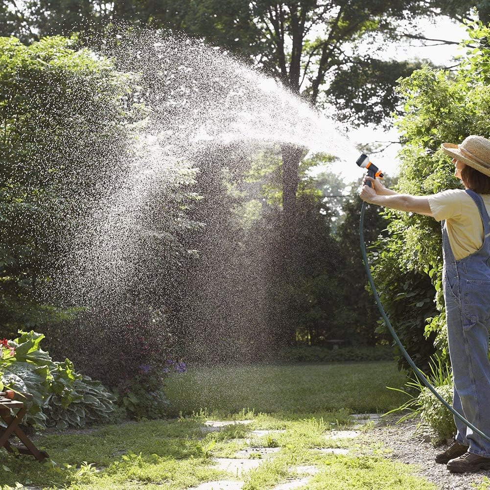 Garden Hose Nozzle 2 Pack Heavy Duty Hose Spray Gun 8 Way High Pressure
