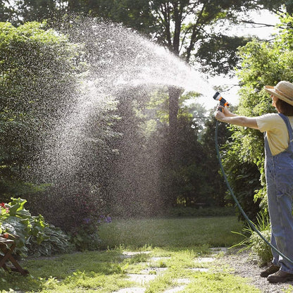 Garden Hose Nozzle 2 Pack Heavy Duty Hose Spray Gun 8 Way High Pressure