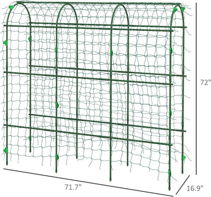 Cucumber Trellis 6' Tall Arch Trellis for Climbing Plants, Green