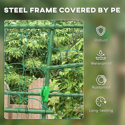 Cucumber Trellis 6' Tall Arch Trellis for Climbing Plants, Green