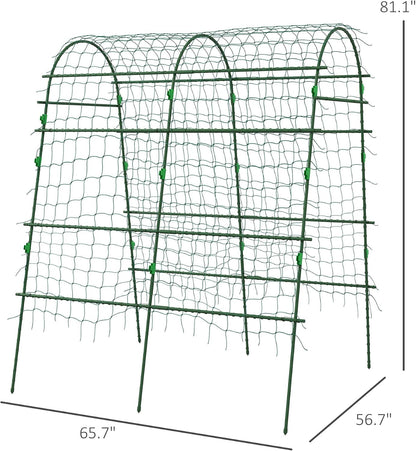 Cucumber Trellis 6' Tall Arch Trellis for Climbing Plants, Green