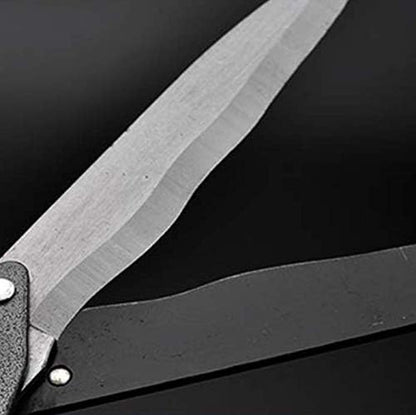 Heavy Duty Hedge Clippers - 25” Manual Garden Hedge Shears with Wavy Carbon Steel Blade for Trimming Shrubs, Boxwoods, Weeds, Bushes - Ergo Rubber Grip Handle