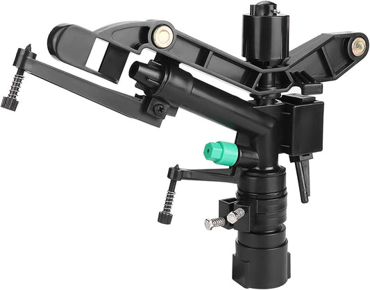 Impact Sprinkler, Rotating Garden Sprinkler with Adjustable Rotating Angle and Coverage, 1 in Female Thread for Garden and Lawn
