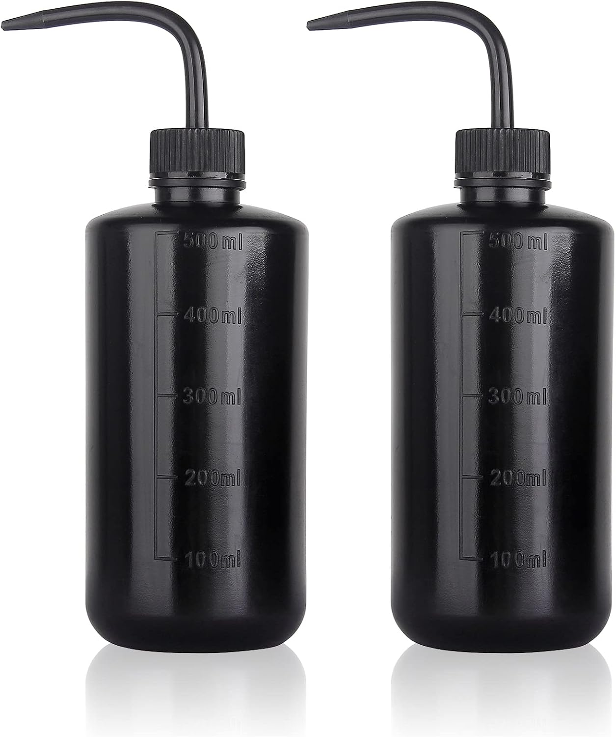 Tattoo Wash Bottle Squeeze, 2Pcs 500ml Squirt Bottle Succulent Watering Can, Safety Rinse, Lab Washing, Tattoo Supplies, Lash Water Squeezer, Black