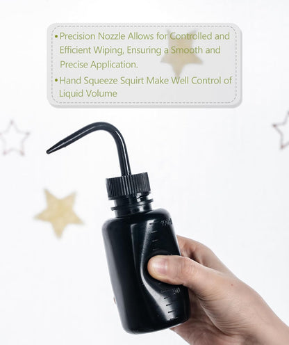 Tattoo Wash Bottle Squeeze, 2Pcs 500ml Squirt Bottle Succulent Watering Can, Safety Rinse, Lab Washing, Tattoo Supplies, Lash Water Squeezer, Black
