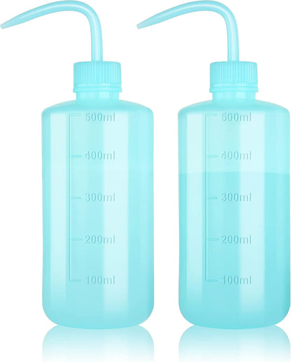 Tattoo Wash Bottle Squeeze, 2Pcs 500ml Squirt Bottle Succulent Watering Can, Safety Rinse, Lab Washing, Tattoo Supplies, Lash Water Squeezer, Black