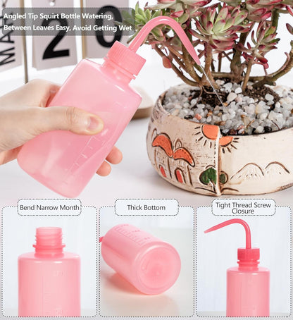 Tattoo Wash Bottle Squeeze, 2Pcs 500ml Squirt Bottle Succulent Watering Can, Safety Rinse, Lab Washing, Tattoo Supplies, Lash Water Squeezer, Black