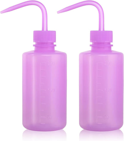 Tattoo Wash Bottle Squeeze, 2Pcs 500ml Squirt Bottle Succulent Watering Can, Safety Rinse, Lab Washing, Tattoo Supplies, Lash Water Squeezer, Black