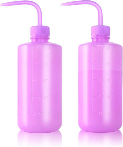 Tattoo Wash Bottle Squeeze, 2Pcs 500ml Squirt Bottle Succulent Watering Can, Safety Rinse, Lab Washing, Tattoo Supplies, Lash Water Squeezer, Black
