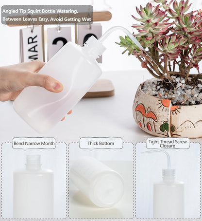 Tattoo Wash Bottle Squeeze, 2Pcs 500ml Squirt Bottle Succulent Watering Can, Safety Rinse, Lab Washing, Tattoo Supplies, Lash Water Squeezer, Black