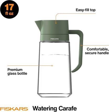 Indoor Watering Can, Long Reach Spout for Precision Hydration on House Plants, Flowers & Garden, Anti-Drip Nozzle with Translucent Volume Markings, Ergonomic Recycled Plastic Body, 40 oz