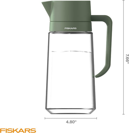 Indoor Watering Can, Long Reach Spout for Precision Hydration on House Plants, Flowers & Garden, Anti-Drip Nozzle with Translucent Volume Markings, Ergonomic Recycled Plastic Body, 40 oz