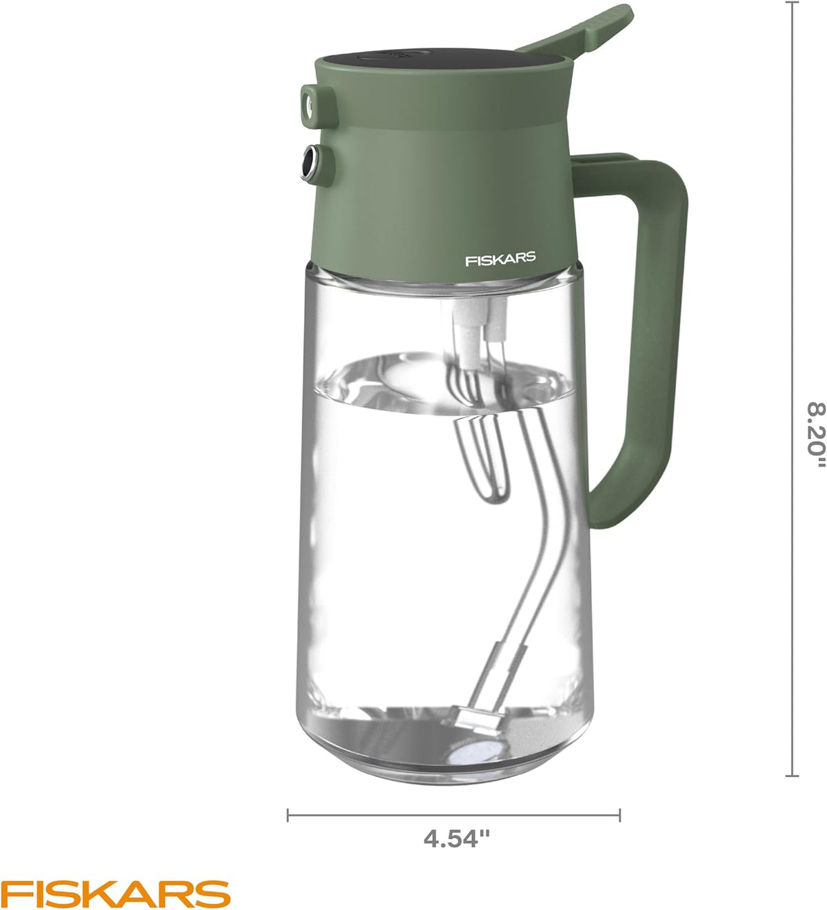 Indoor Watering Can, Long Reach Spout for Precision Hydration on House Plants, Flowers & Garden, Anti-Drip Nozzle with Translucent Volume Markings, Ergonomic Recycled Plastic Body, 40 oz