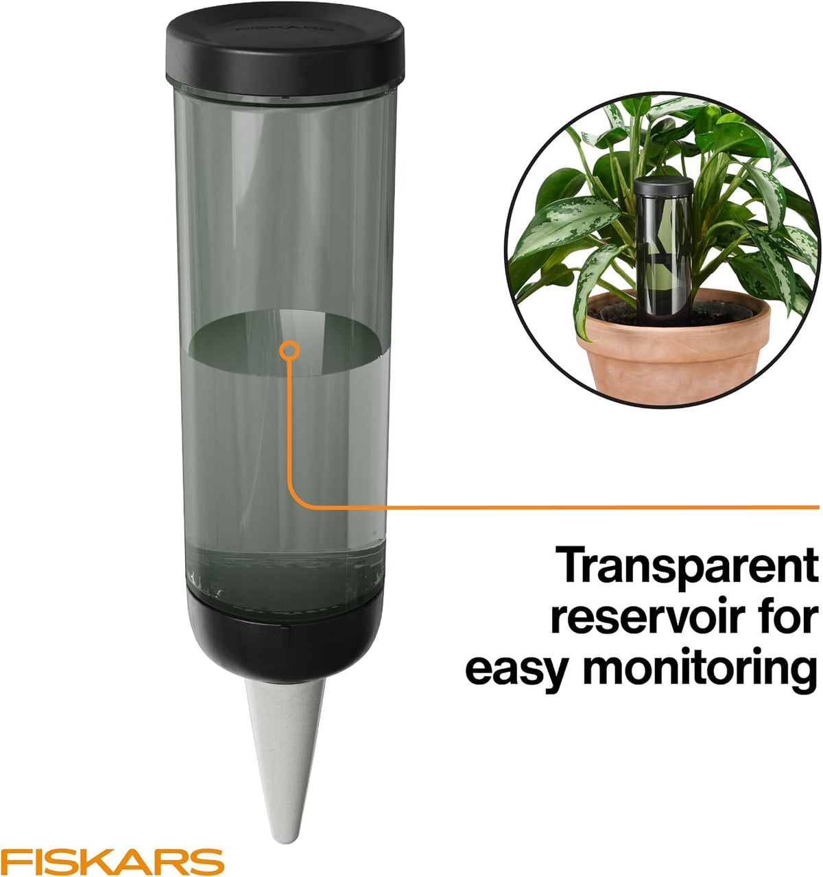 Indoor Watering Can, Long Reach Spout for Precision Hydration on House Plants, Flowers & Garden, Anti-Drip Nozzle with Translucent Volume Markings, Ergonomic Recycled Plastic Body, 40 oz