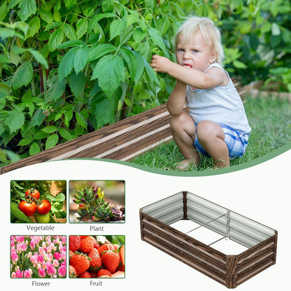 3 in 1 Galvanized Raised Garden Bed with 87" H Arch Trellis