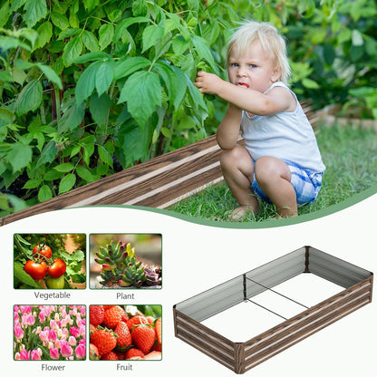 3 in 1 Galvanized Raised Garden Bed with 87" H Arch Trellis