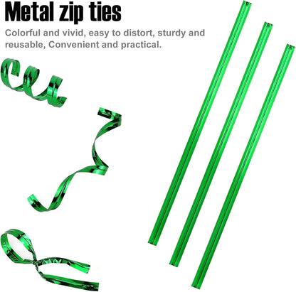400 Pcs Metal Twist Ties 4 Inches Twist Straps for Bread Bags Candy Bags Snack Bags Halloween Party Cake Favor (Blue)