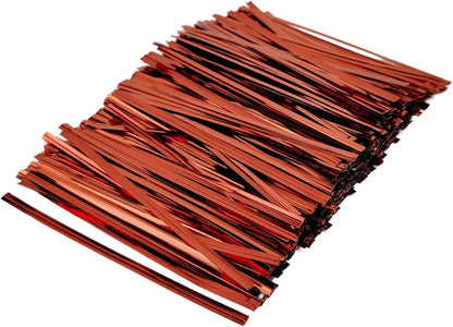 400 Pcs Metal Twist Ties 4 Inches Twist Straps for Bread Bags Candy Bags Snack Bags Halloween Party Cake Favor (Blue)