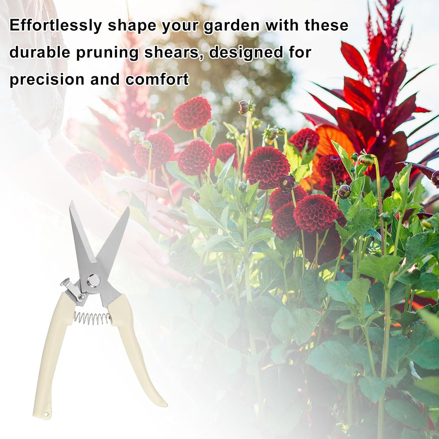 Pruning Shears 7.87" Stainless Steel Garden Shears Sharp Handled