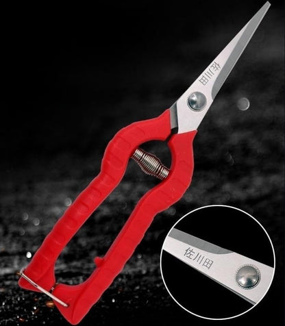 Extra Long Edge Stainless Steel Pruning Shears Fruit Trees Bonsai Sharp Garden Scissors Tool