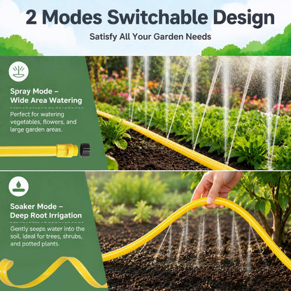 3-Pack Sprinkler Soaker Hose 25 ft (75 ft Total) – Flexible Sprinkler & Drip Irrigation System for Lawn, Garden & Yard Watering, Heavy-Duty, Leak-Proof & Easy to Use