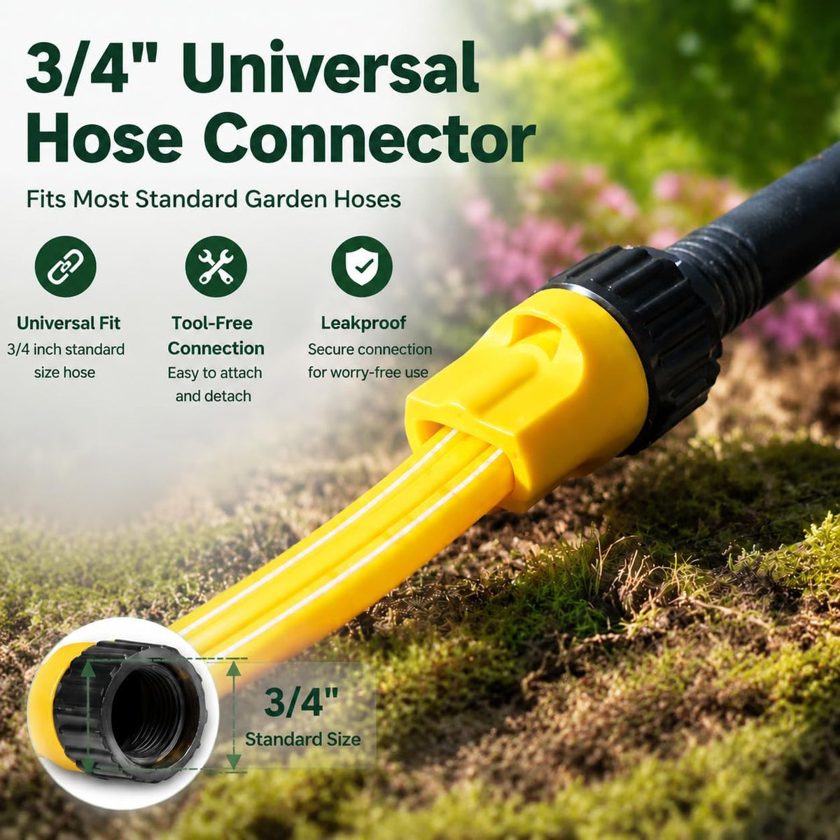 3-Pack Sprinkler Soaker Hose 25 ft (75 ft Total) – Flexible Sprinkler & Drip Irrigation System for Lawn, Garden & Yard Watering, Heavy-Duty, Leak-Proof & Easy to Use