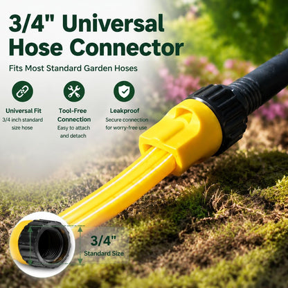 3-Pack Sprinkler Soaker Hose 25 ft (75 ft Total) – Flexible Sprinkler & Drip Irrigation System for Lawn, Garden & Yard Watering, Heavy-Duty, Leak-Proof & Easy to Use