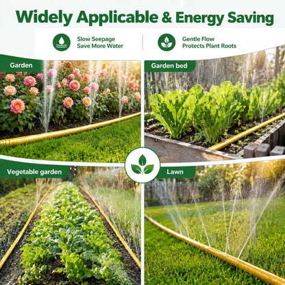 3-Pack Sprinkler Soaker Hose 25 ft (75 ft Total) – Flexible Sprinkler & Drip Irrigation System for Lawn, Garden & Yard Watering, Heavy-Duty, Leak-Proof & Easy to Use
