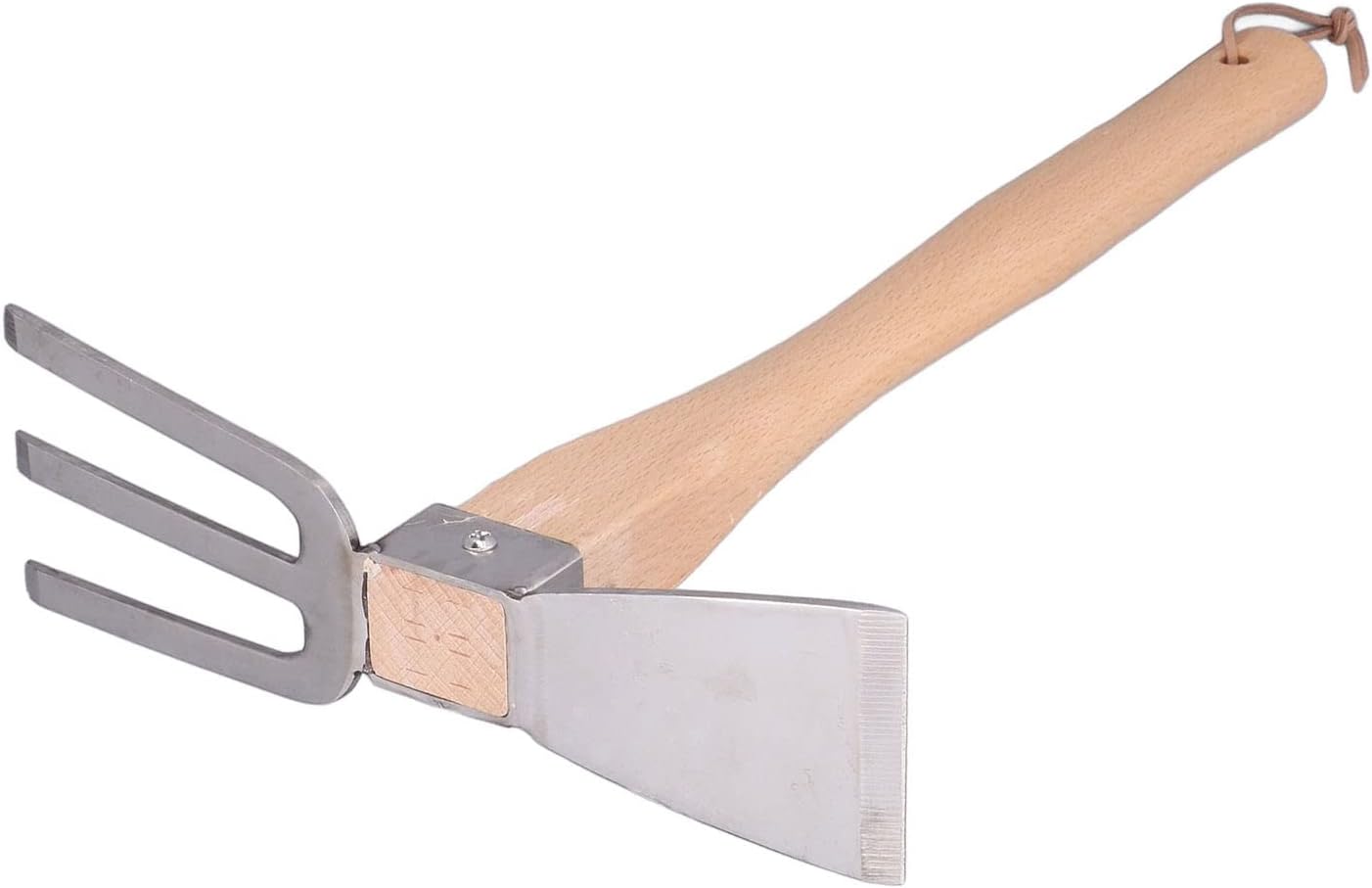 Hoe Rake Stainless Steel Blade Small Hoe Beech Handle Garden Tools Cultivator Hand Tiller for loosening Soil Weeding Digging