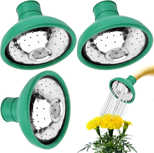 3PCS Universal Watering Can Head, Watering Can Rose Head Kettle Replacement Nozzles Garden Shower Heads for Most Garden Watering Cans (Green)